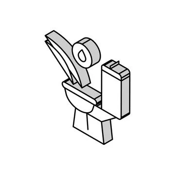 Urination with blood isometric icon vector illustration 스톡 일러스트