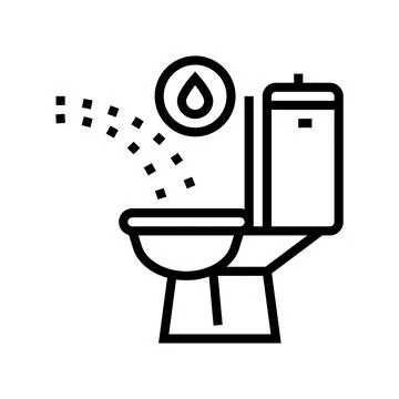 Urination with blood line icon vector illustration 스톡 일러스트