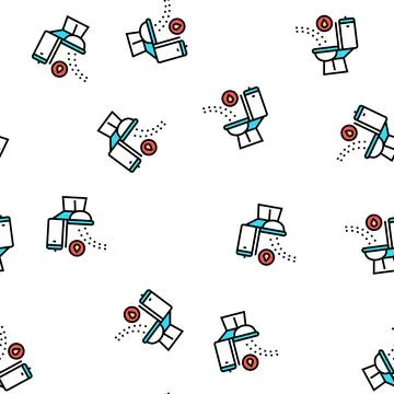 Urination with blood vector seamless pattern 스톡 일러스트