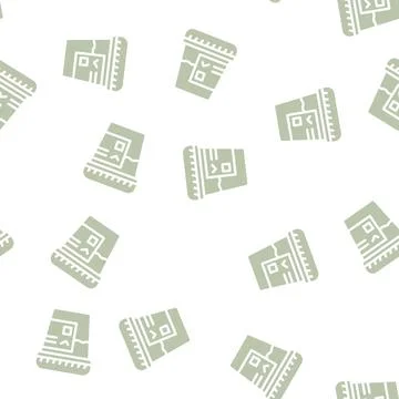 Urine for analysis glyph vector seamless pattern Illustrazione stock