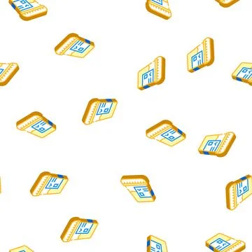 Urine for analysis isometric icon seamless pattern Stock Illustration