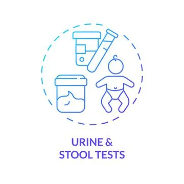 Urine and stool tests blue gradient concept icon イラスト素材