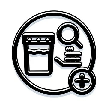 Urine sample analysis for medical laboratory diagnosis 스톡 일러스트