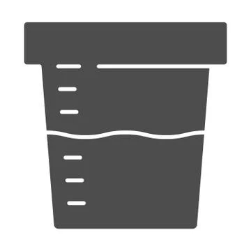 Urine sample for analysis solid icon, Medical tests concept, sampling container 스톡 일러스트