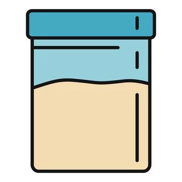 Urine sample medical test analysis icon Stock Illustration