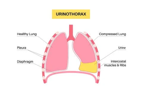 Urinothorax anatomical poster Ilustración de archivo