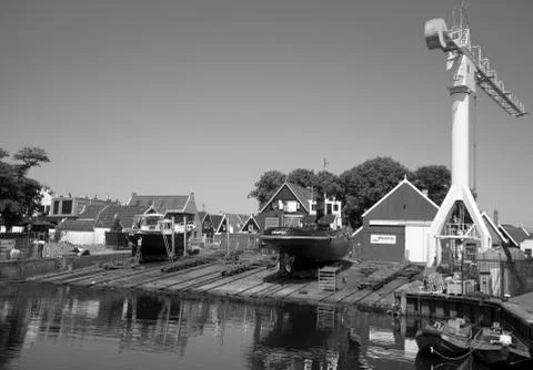 Urk shipyard Stock Photos
