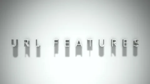 Url features 3D title animation white text on a white background Stock Footage 299758681