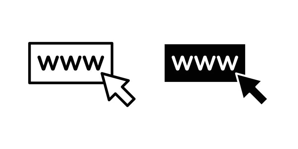 Url icon vector, symbol, logo illustrations 스톡 일러스트