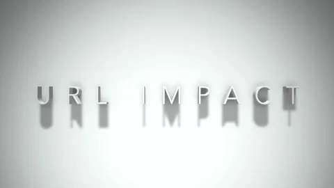 Url impact 3D title animation with shadows on a white background Vídeos de archivo 297023474