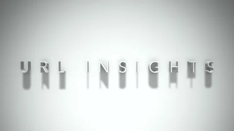 Url insights 3D title animation white text on a white background Stock Footage 299368677