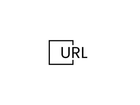 URL letter initial logo design vector illustration Stock Illustration