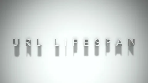 Url lifespan 3D title animation white text on a white background Stock Footage 299368676