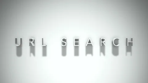 Url search 3D title animation with shadows on a white background Stock Footage 297802297