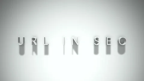 Url in seo 3D title animation with shadows on a white background 库存影片 297274769