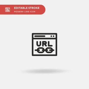 Url Simple vector icon. Illustration symbol design template for web mobile UI Stock Illustration