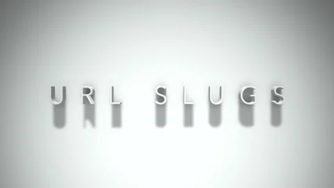 Url slugs 3D title animation with shadows on a white background 動画素材 297269029