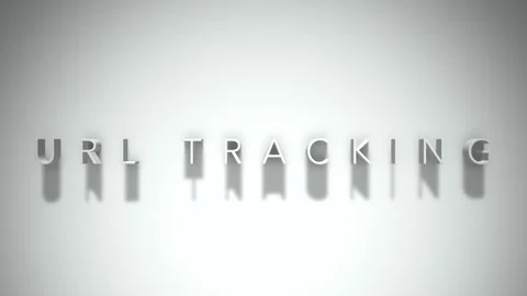 Url tracking 3D title animation white text on a white background Stock Footage 299368690