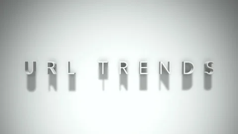 Url trends 3D title animation with shadows on a white background Stock Footage 297023516