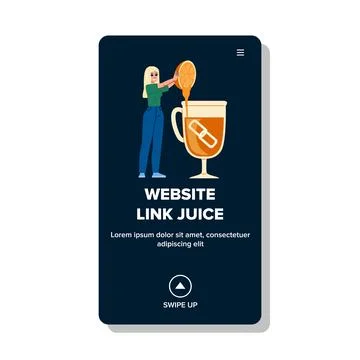 Url website link juice vector Stock Illustration