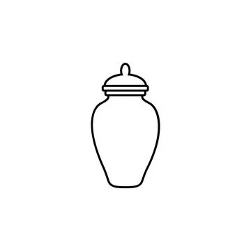 Urn of ashes icon. Elements of human deaths icon. Premium quality graphic design Illustrazione stock
