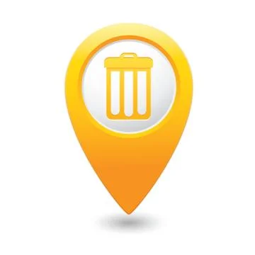 Urn MAP pointer yellow Stock Illustration