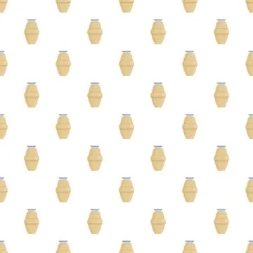 Urn seamless pattern for funeral or memorial design Stock Illustration