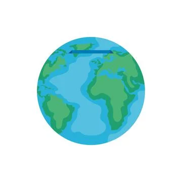 Urn in world planet shape Illustrazione stock