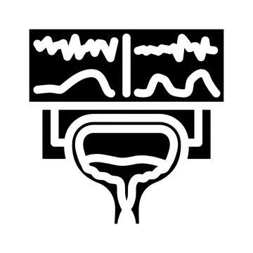 Urodynamic testing urology glyph icon vector illustration イラスト素材