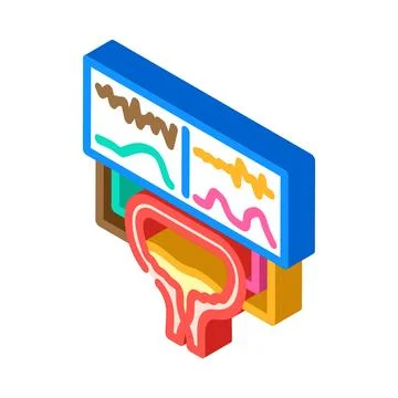 Urodynamic testing urology isometric icon vector illustration イラスト素材