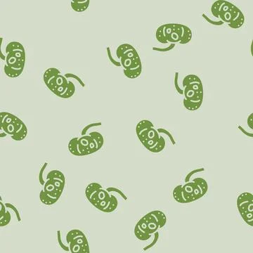 Urolithiasis urology glyph vector seamless pattern Stock Illustration