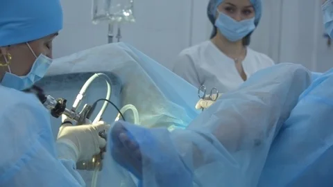 Urological conditions treated using non-robotic minimally invasive surgery. Stock Footage 93998539
