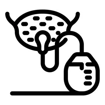 Urologist using computer mouse controlling robotic surgery system for prost.. 스톡 일러스트
