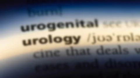 Urology word in a dictionary. Stock Footage 99562567