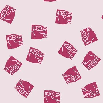 Urostomy urology glyph seamless pattern 스톡 일러스트