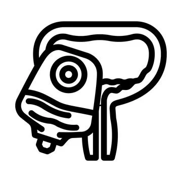 Urostomy urology line icon vector illustration Stock Illustration