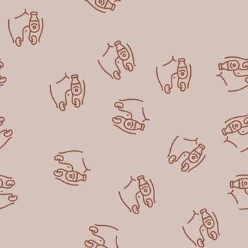 Urostomy urology line seamless pattern Stock Illustration