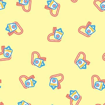 Urostomy urology vector seamless pattern Stock Illustration