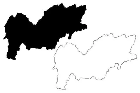 Urozgan Province map vector.... Stock Illustration
