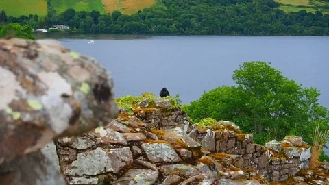 Urquhart Castle Stock Footage 80090342