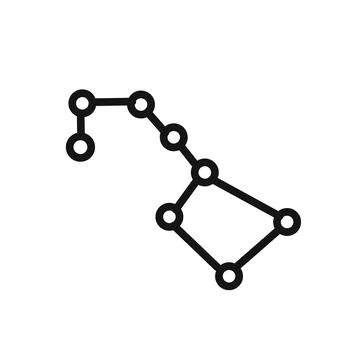 Ursa major Icon linear vector graphics sign Illustrazione stock