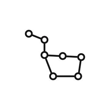 Ursa major logo sign vector outline Stock Illustration