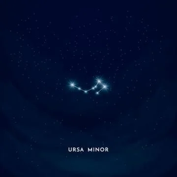 Ursa minor constellation Stock Illustration