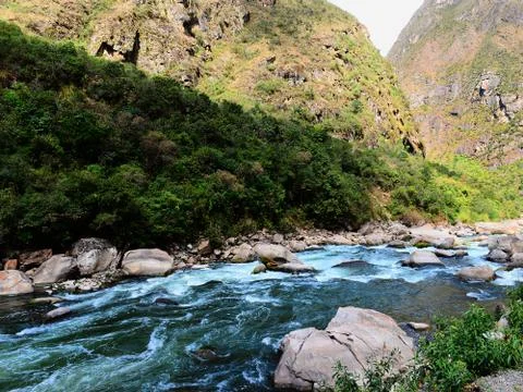 Urubamba River in Peru Stock Photos