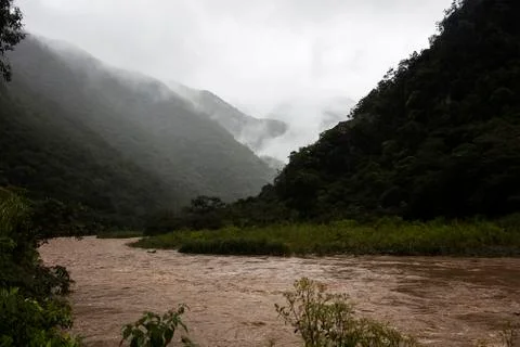 Urubamba river in Peru Stock Photos