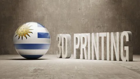 Uruguay.  3d Printing Concept イラスト素材