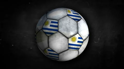 Uruguay Ball Rotation Looping Alpha Matte 4k resolution ultra HD Stock Footage 38637461