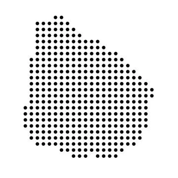 Uruguay dotted vector map Illustrazione stock