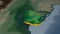 Uruguay extruded. Bumps shaded. 4k or 4k+ Resolution
