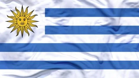 Uruguay flag 4k Stock Photos
